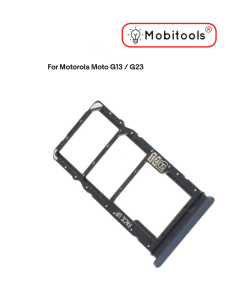 Dual Sim Card SB Tray Holder Slot For Motorola Moto G13 / G23 - Black 