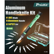 ProsKit PD-398 Aluminium Handle Knife Kit with 14 Interchangeable Blades