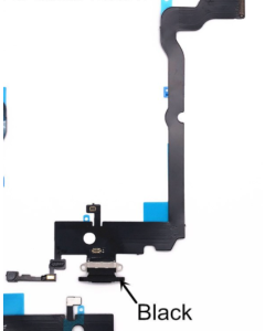 USB Charger Port Flex Cable For iPhone XS Max Microphone Flex -Black
