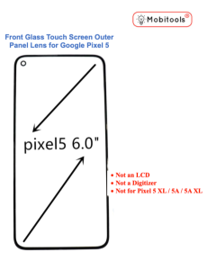 For Google Pixel 5 Front Glass Touch Screen Outer Panel Lens - No OCA