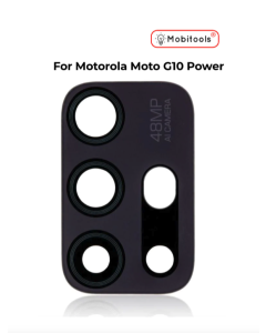 For Motorola Moto G10 Rear Camera Lens Glass + Adhesive ( Aurora Grey )
