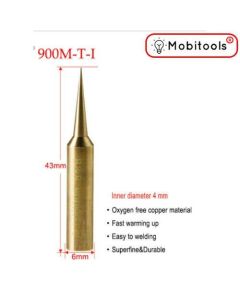 Copper Soldering tip with super-fine slim straight - High Quality -