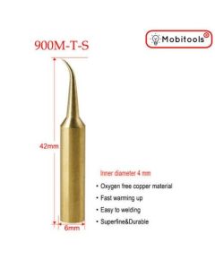 Copper Soldering tip with super-fine slim curved -High Quality -
