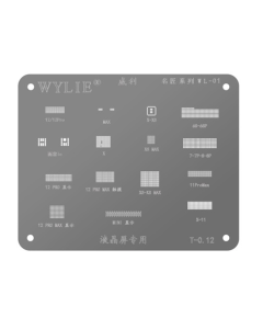 Wylie WL-01 0.12mm LCD BGA Reballing Stencil for iPhone 6 to 12 Pro Max