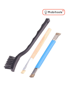 Double Head ESD Cleaning Brush Set for Mobile Phone Repair Soldering - Pack of 3